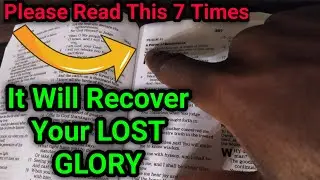 You Will Recover Your LOST GLORY If You Can Do This Immediately 🙏