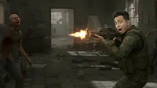 FIGHTING WITH THE GIANT ZOMBIE 