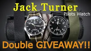 Jack Turner Pilots Watch Giveaway - The Traveler Field watch Double Giveaway Meca-Quartz 100m Watch