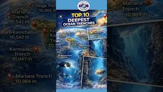 Top 10 Deepest Ocean Trenches of the World #shorts