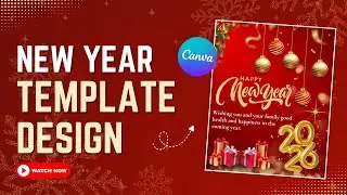 New Year Modern Poster Design in Canva   New Year 2026 #newyear2026