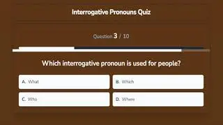 Interrogative Pronouns Quiz | Interrogative Pronouns Practice Exercise | English Grammar Test