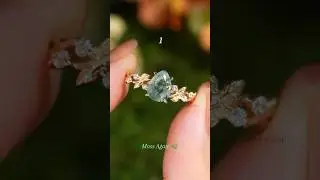 #gemsmagic #leafring #natureinspired #engagementring #sapphire #emerald #mossagate #gemstone #ring