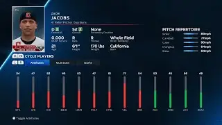 【MLB The Show 23 PlayerDate/メジャーリーグ選手能力】Guardians1A 41 Zach Jacobs ガーディアンズ1A ザック・ジェイコブス選手