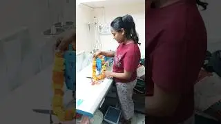 Meri sewing machine Pooja 🥳#youtubeshort #sewing #machine #pooja #vishwakarma #poojan#flowers