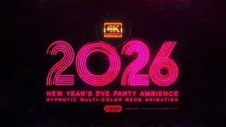 2026 Futuristic New Year's Eve Party Ambience (2-HOUR MULTI-COLOR LOOP!) ⚫️🔴🟡🟢🔵🟣