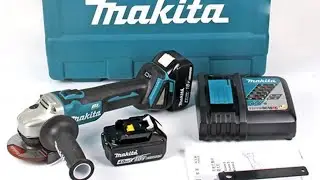 DGA406RFE  4-inch cordless grinder set MAKITA 18V. Top slide switch with 3.0AH battery