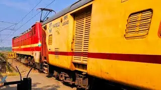 Dust Making Haldibari Intercity Express Fast & Furious Moving Throughout Railgeat Crossing। IR