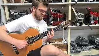 Pawel playing a 1981 Takamine Hirade Model 5 Classical Guitar @ Hobgoblin Music Birmingham