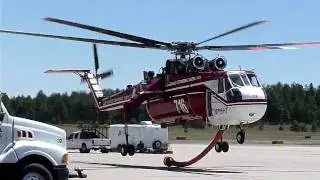 Sikorsky S-64F Helitanker liftoff from FLG