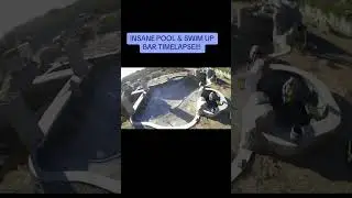 Timelapse: pool & swim-up bar transformation #timelapse #pool #swimupbar