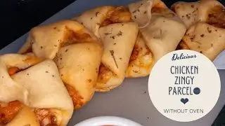 Chicken zingy parcel without oven recipe🤤❤|Domino's chicken zingy parcel|Homemade zingy parcel