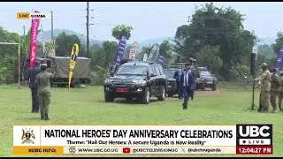 MUSEVENI ARRIVES IN GOMBA FOR THE HEROES' DAY CELEBRATIONS UNDER TIGHT SECURITY