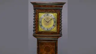 An interesting Charles II olivewood and boxwood strung month-going striking longcase clock c.1675