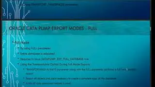 Oracle Data Pump Export Utility