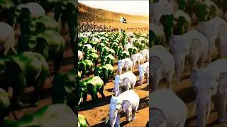 6,000 Elephants Form the Pakistani Flag 🇵🇰 | Ultra-Realistic Cinematic Power#foryou #1millionviews