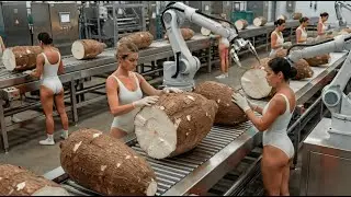 Inside the Cassava Flour Factory &mdash; From Roots to Baking Essentials (Full Process)