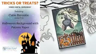 TRICKS OR TREATS? | Video Hop & Giveaway | Halloween Background with Pattern Paper