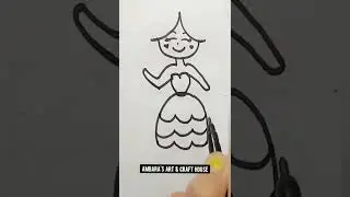 🔴 How to Draw Cinderella | Easy Drawing | Figure Drawing #shorts #ytshorts #drawing