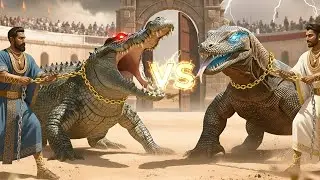 Crocodile vs Komodo Dragon:The Battle of Life and Death Between Two Reptiles at | The Indian Arena