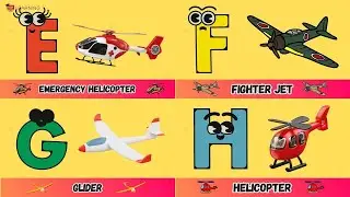 Песня ABC Air Vehicles для детей ✈️ Летательные аппараты от A до Z и изучение фонетики | UZR Lear...
