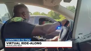 Officer ride-a-long in Travelers Rest