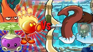 Plantas de las Cuevas Congeladas al Máximo Nivel vs Dr. Zomboss-Plants vs Zombies 2