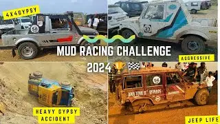🏁Race🏆 Monsoon Mud Rally🏁2024🇮🇳Bhopal #Bhopal #offroad #racing #mud #offroad2024 #4x4 #jeep #gypsy