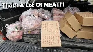 Забираю мясо, оставшееся после убоя, и вывожу металлолом