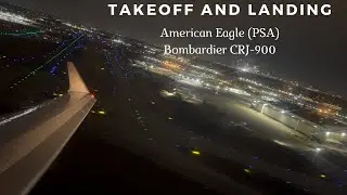 American Eagle (PSA)- Bombardier CRJ-900 -Charlotte (CLT)to Daytona Beach (DAB)- Takeoff and Landing