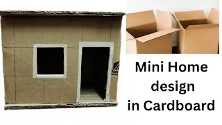 How to make with a mini house in #cardboard design 🏘️