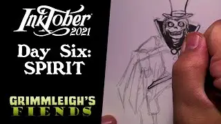 Inktober 2021 Day 6: Grimmleighs Draws a Monstrous Spirit!