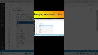 Merging two array in c short | sameercoding