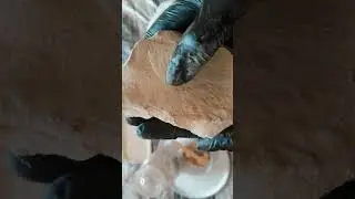 Crispy Caramel Clay close-up #chalk #clay #minerals #asmr #asmrsounds #pottery #clayasmr