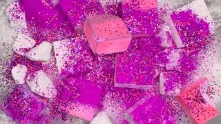 Dyed Purple Gym Chalk with Plain Chunks + purple pigment & Glitter