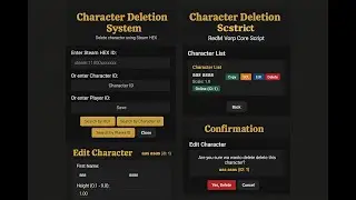 [FREE] VorpCore Character Delete & Height Editor | Eksosoft