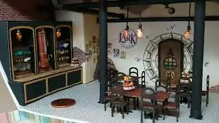 Quarter scale miniature steampunk tea room