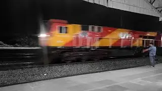 Chugging WDG6G in Action - WDG6G Twins with heavy loaded BOXN Rake