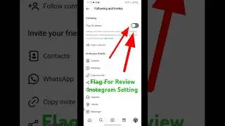 Flag For Review Instagram Setting....