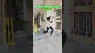 Bowling and batting practice🏏//#trending #skaterarush #ytshorts #youtubeshorts #viral #video #sports