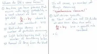 Some modelling applications that lead to linear (and one non-linear) differential equations