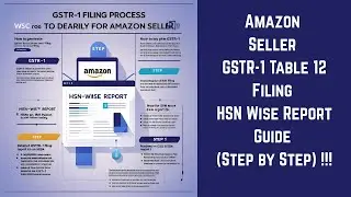 Amazon Seller GSTR-1 Table 12 Filing: HSN Wise Report Guide (Step by Step) !!!