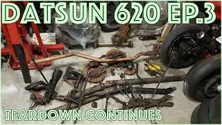 Datsun 620 Ep.3 - Gutting the front suspension and welding in new shock towers