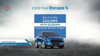 2020 Ford Escape December Offers