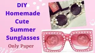 DIY Homemade Cute Summer Sunglasses for kids| Paper Crafts| How to| CrazeeCrafts