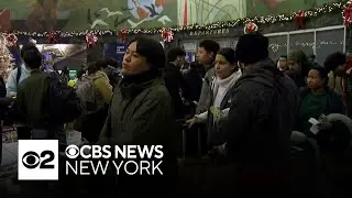 Holiday travel rush off to busy start at LaGuardia Airport in NYC