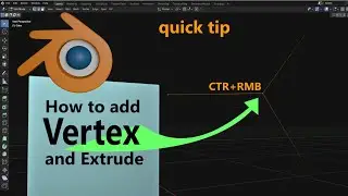 How to Add Vertex in a 3D space and extrude Create verts Vertices in Blender Tutorial