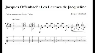 Jacques Offenbach: Les larmes de Jacqueline (arr. for guitar)
