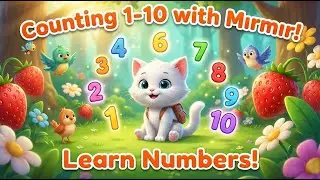 Learn to Count 1-10 with Mırmır the Kitten! 🐱 Educational Song for Kids