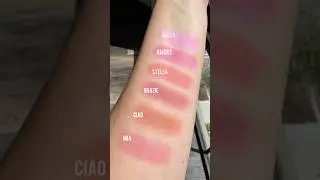 SAIE Beauty Powder Blush Swatches, All 6 shades #saiebeauty